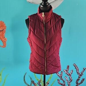 Michael Kors Quilted Vest - Deep Red